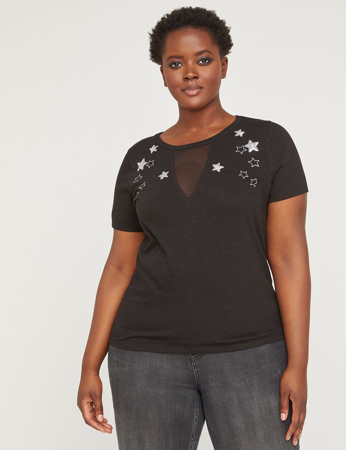 plus size black graphic tees