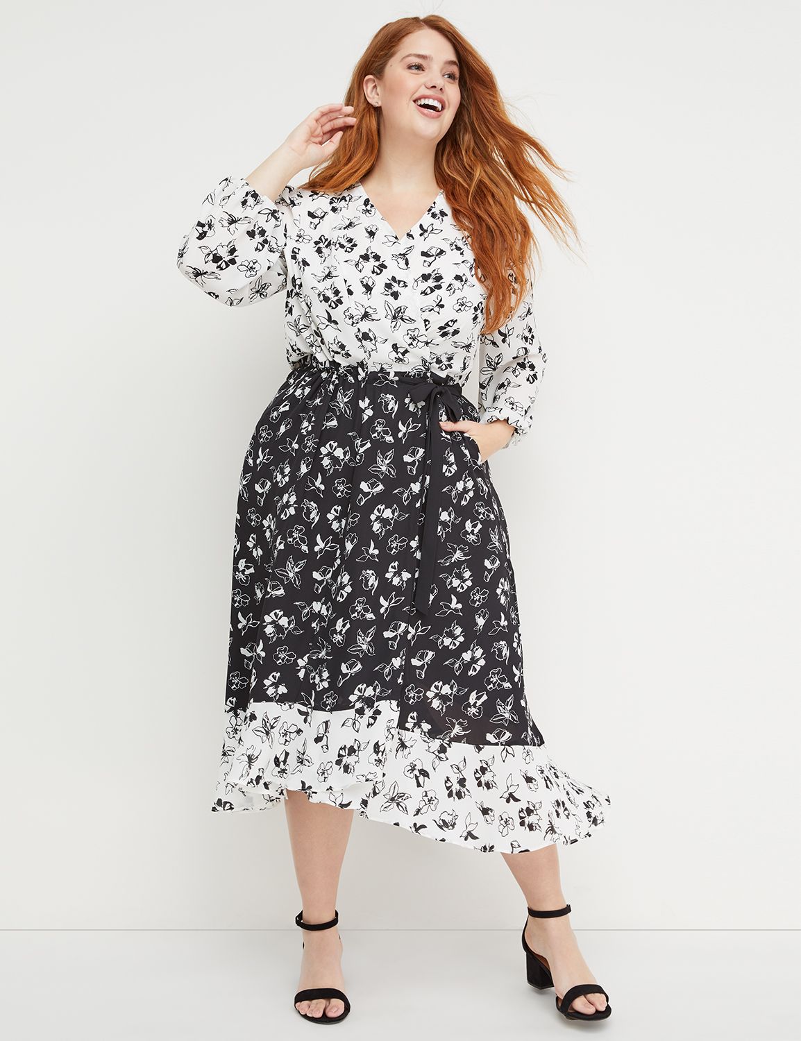 ADD TO FAVORITES Beauticurve Mixed Floral Wrap Dress