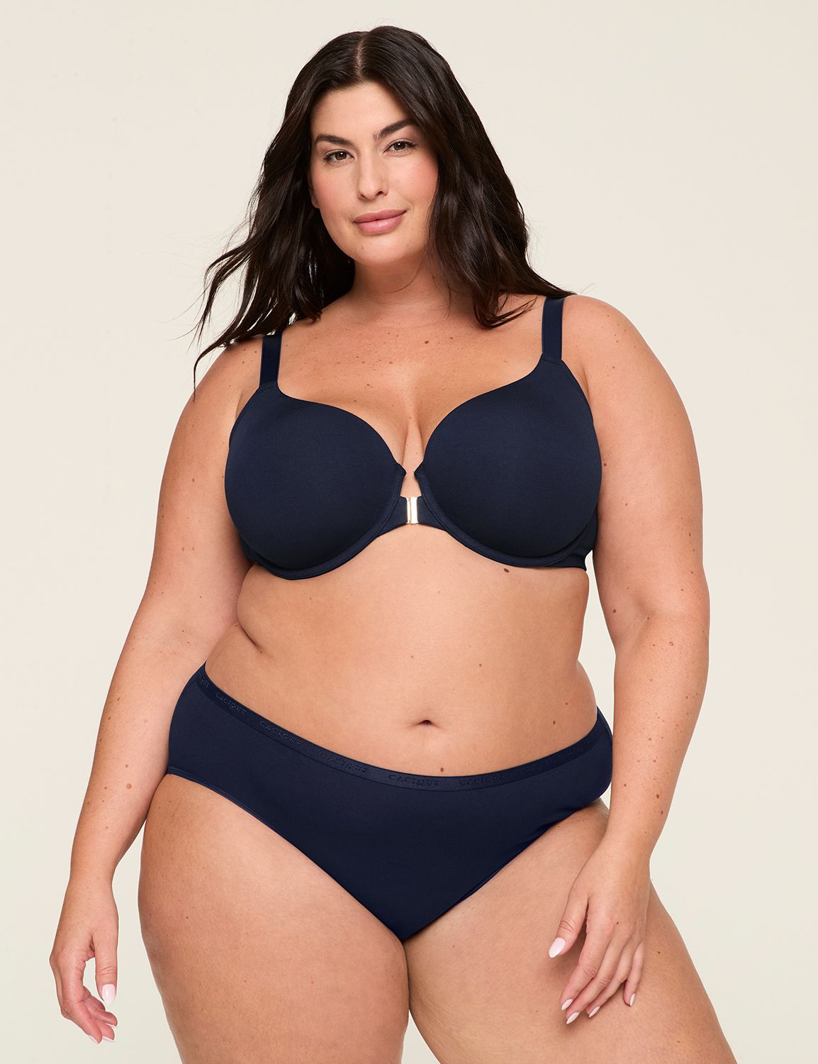 Front-Close Cotton Lightly Lined T-Shirt Bra