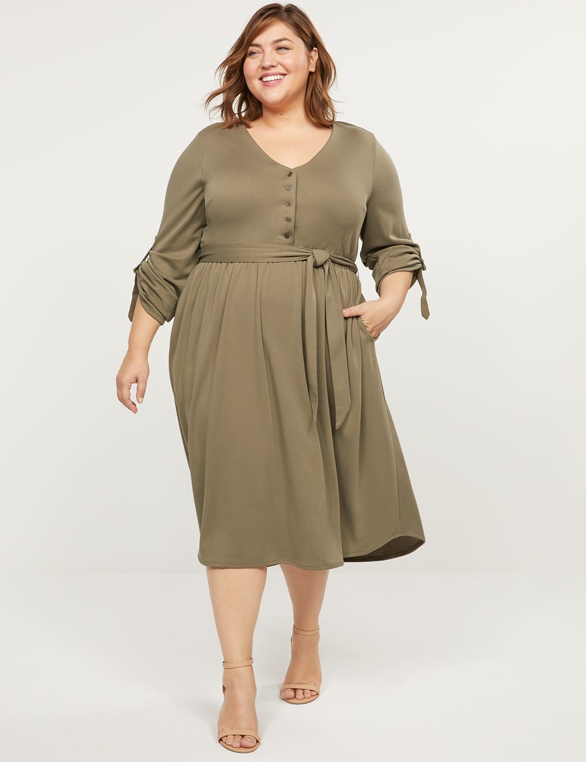 flare dress with boots