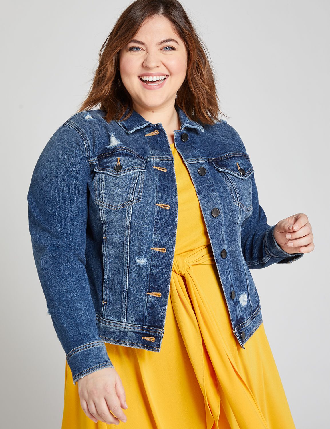 lane bryant blue jean jackets