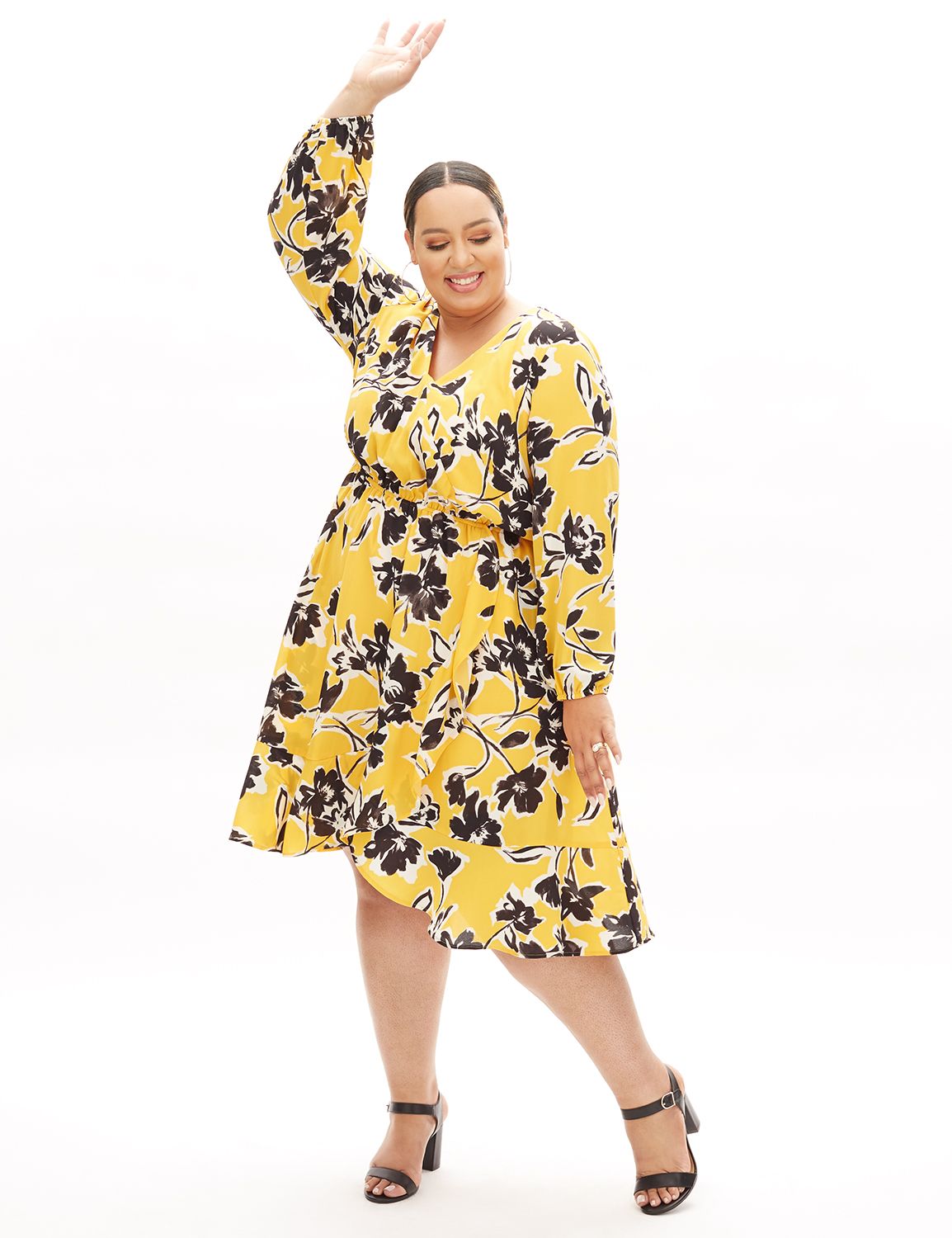 lane bryant yellow dress