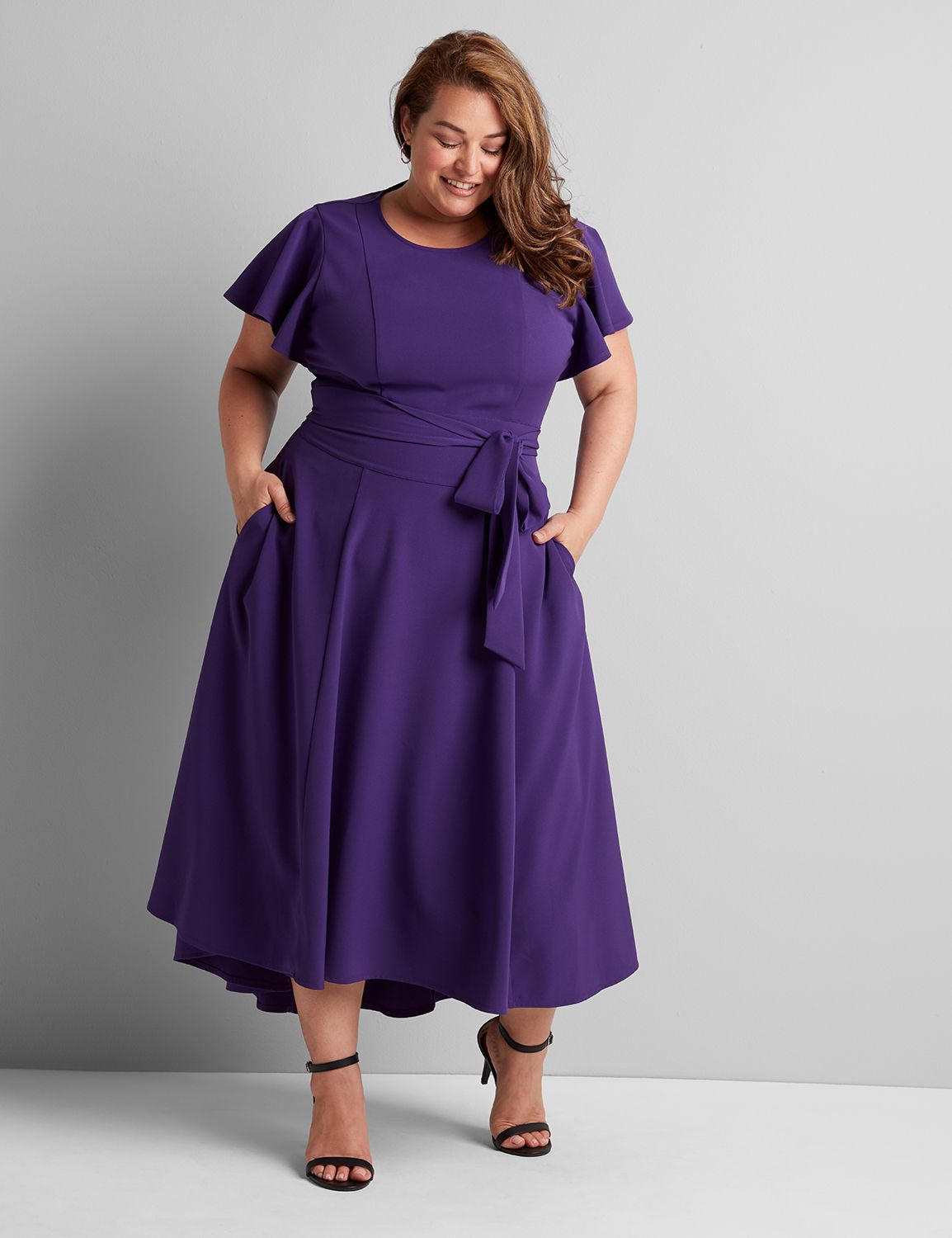 lane bryant purple dress