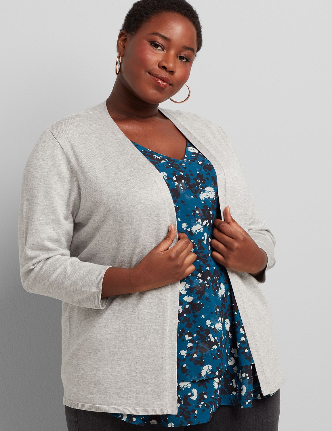 3 4 sleeve thin cardigan