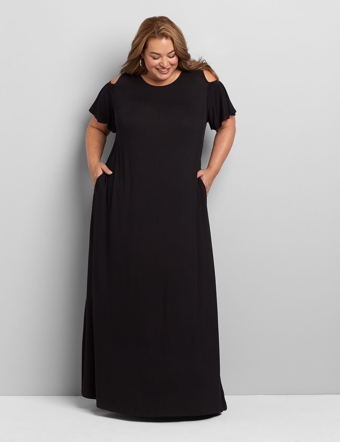 lane bryant cold shoulder dress