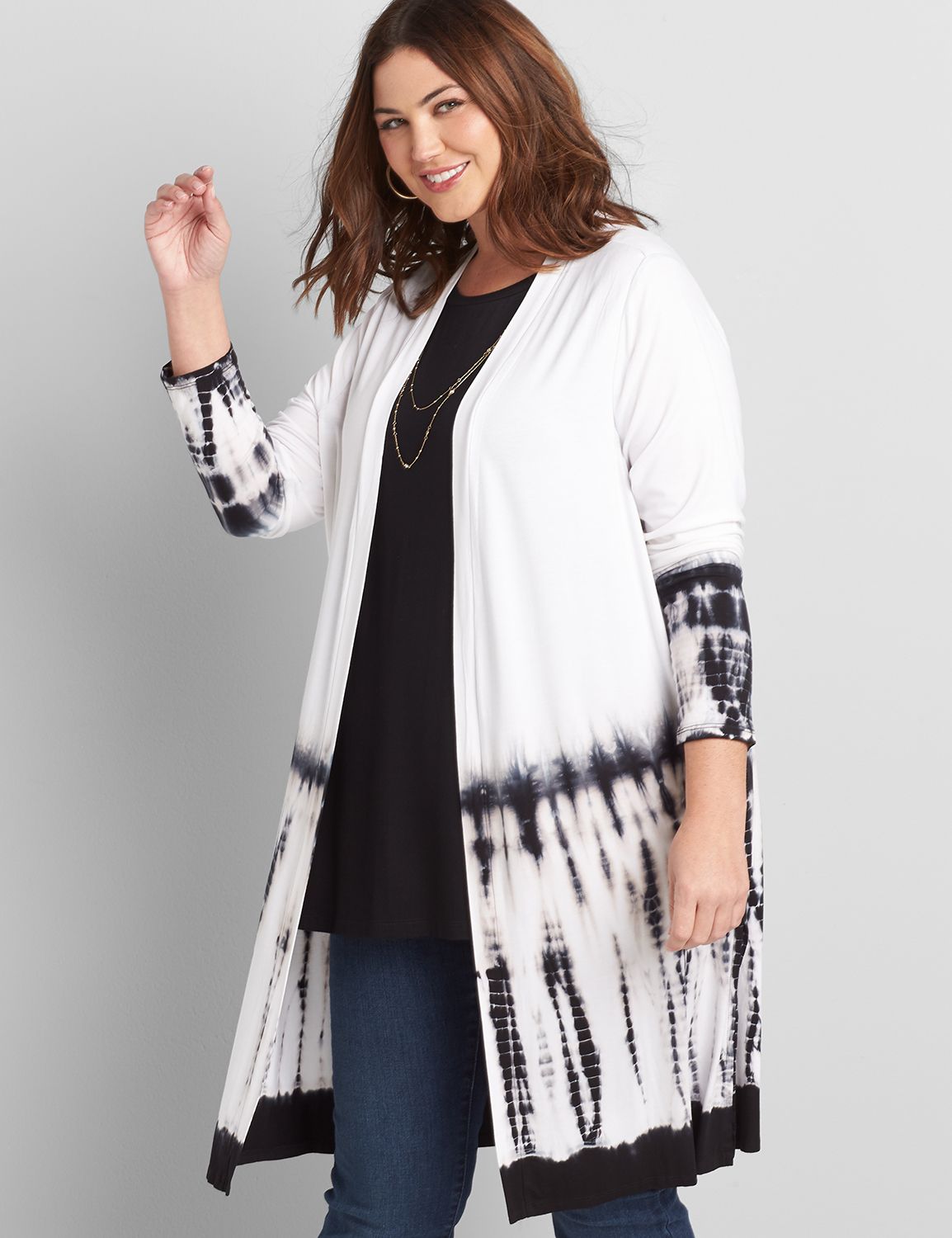 tie dye cardigan duster