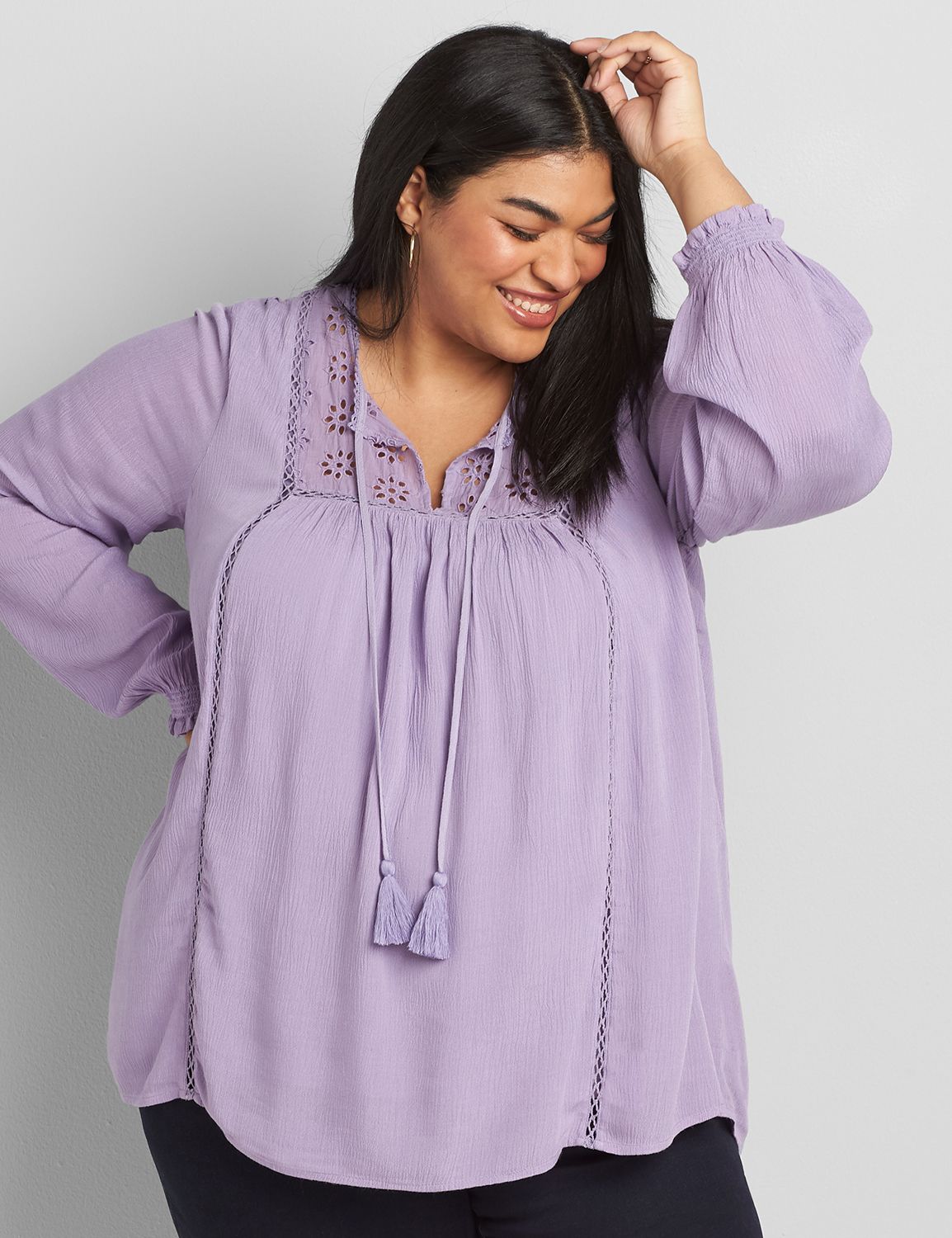 lane bryant peasant top