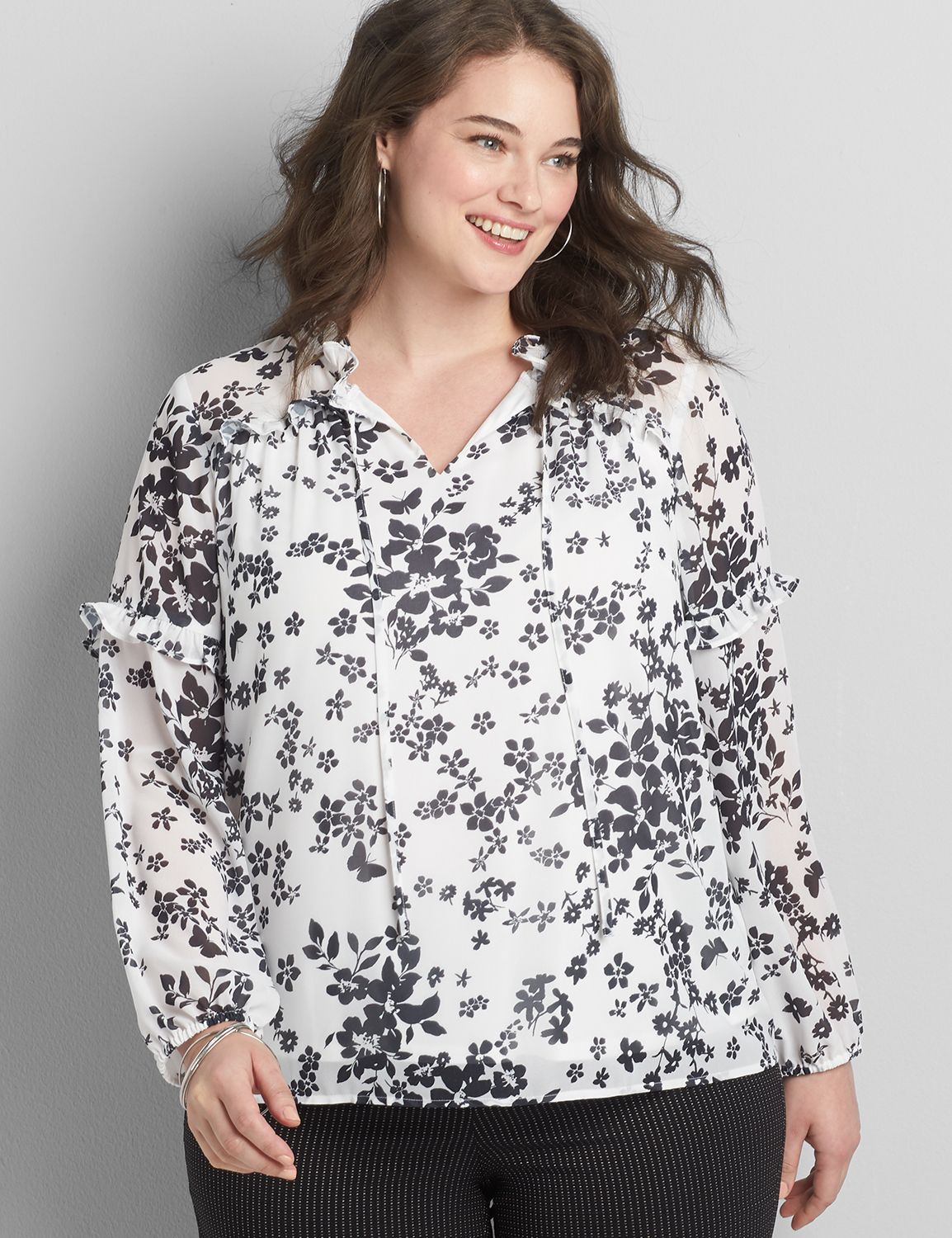 lane bryant peasant top