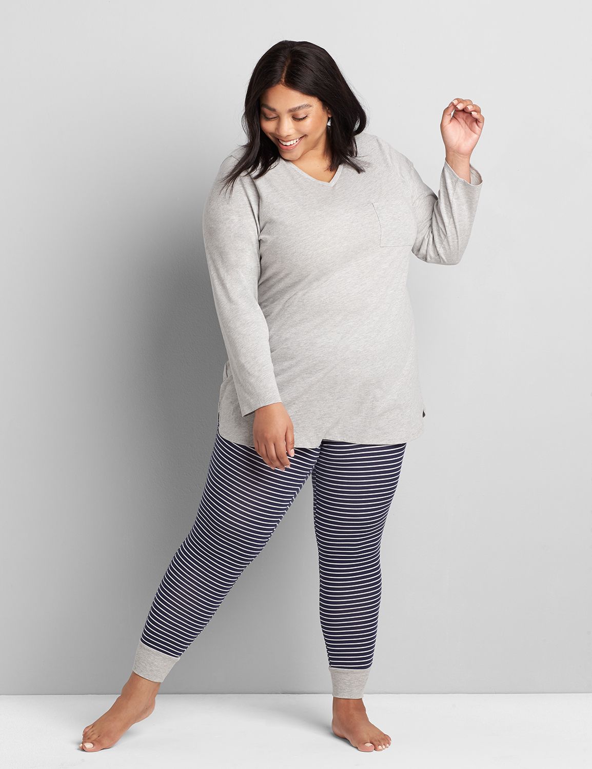 Long-Sleeve Tee \u0026 Legging PJ Set | Cacique