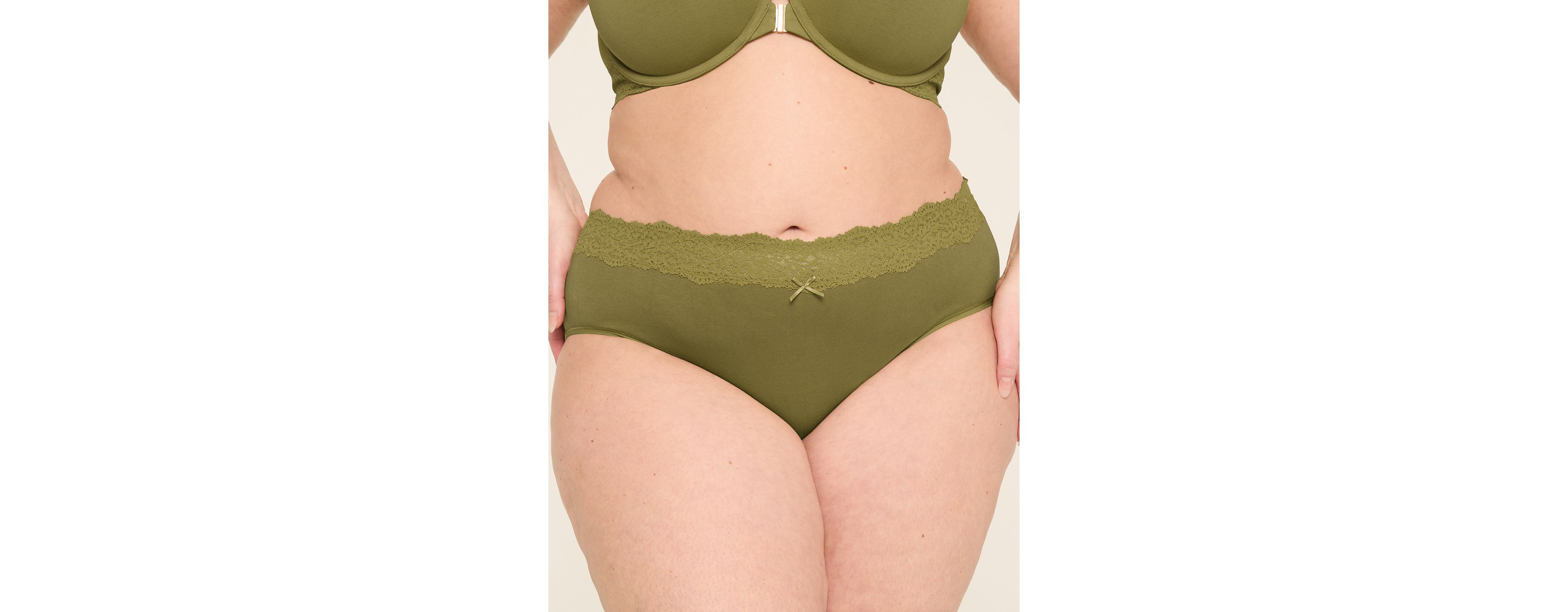 Cotton Hipster Panty with Lace Waist