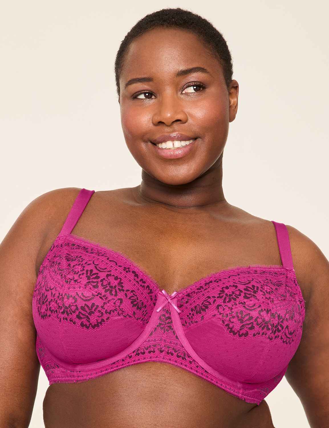 Unlined Balconette Bra with Lace