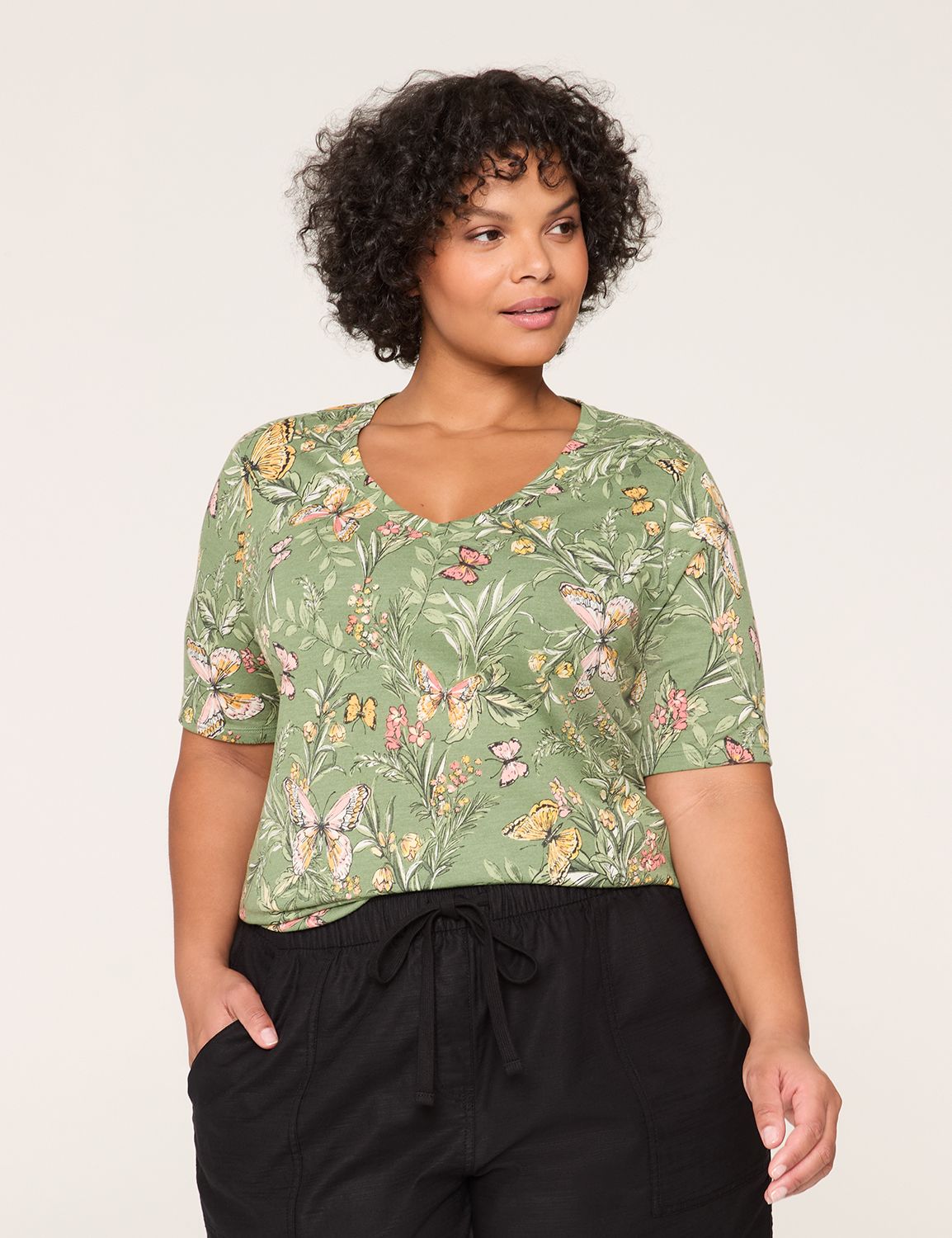 Perfect Sleeve V-Neck Tee