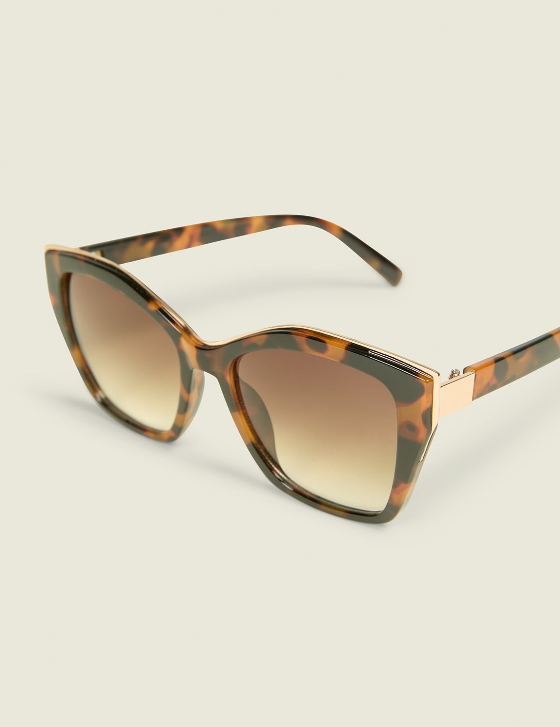 Goldtone Cateye Sunglasses