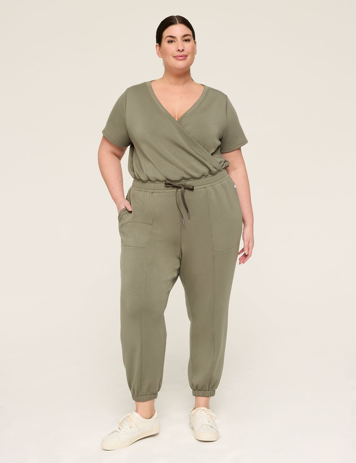 LIVI Journey Surplice-Neck Jumpsuit