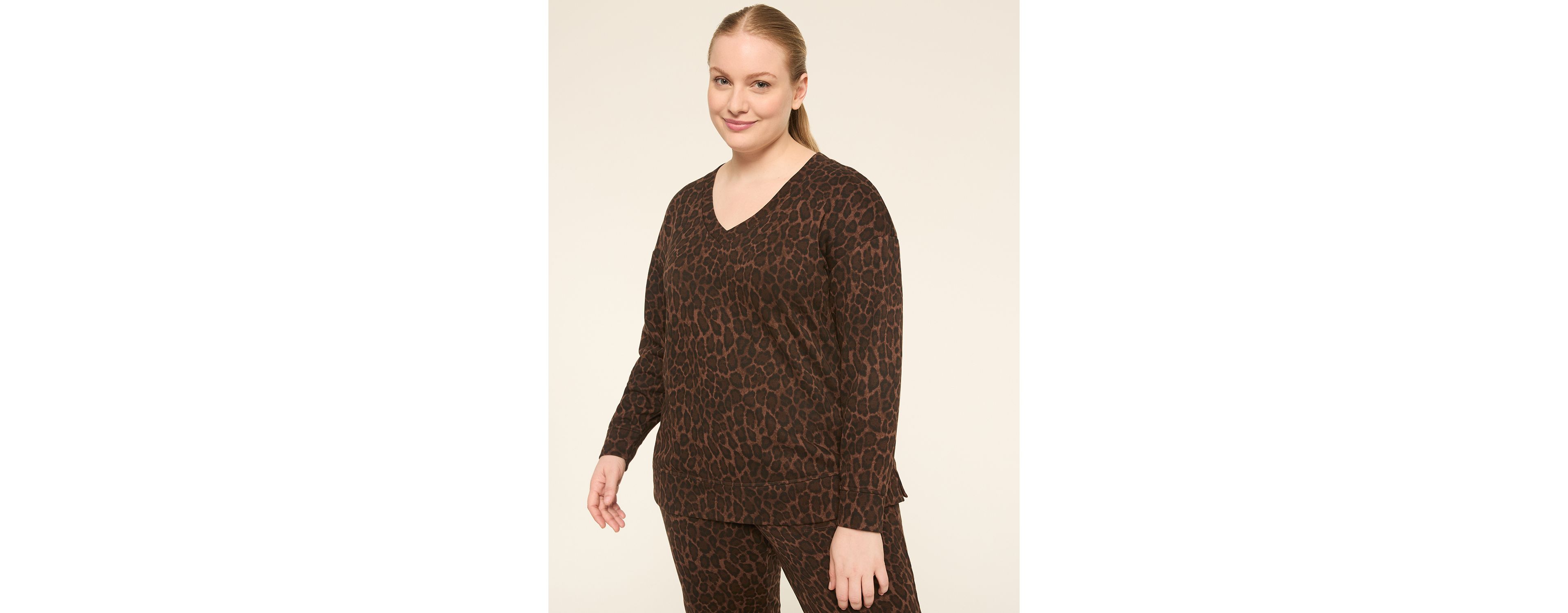 LIVI French Terry V-Neck Sweatshirt