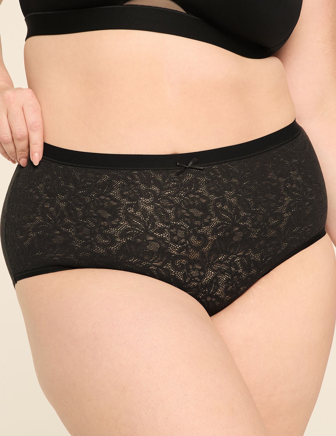 Tailored Stretch Lace High-Leg Brief Panty