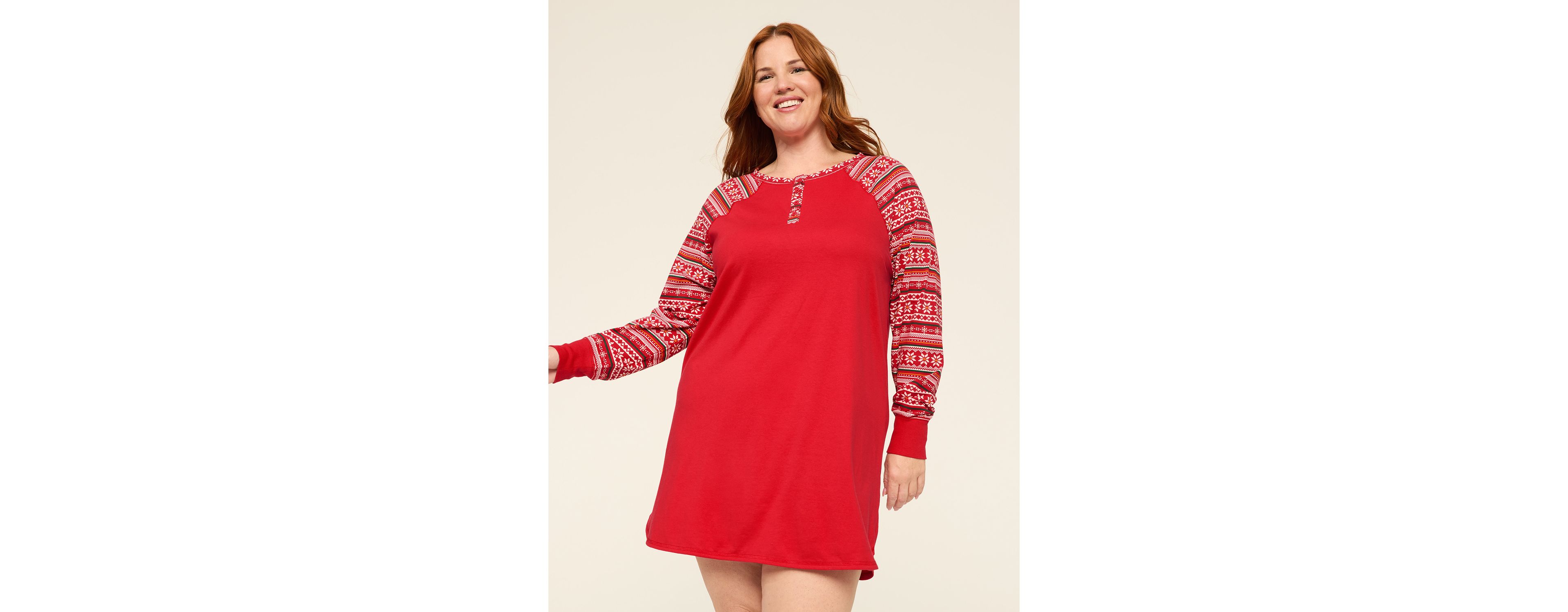 Comfy Cotton Henley Sleepshirt