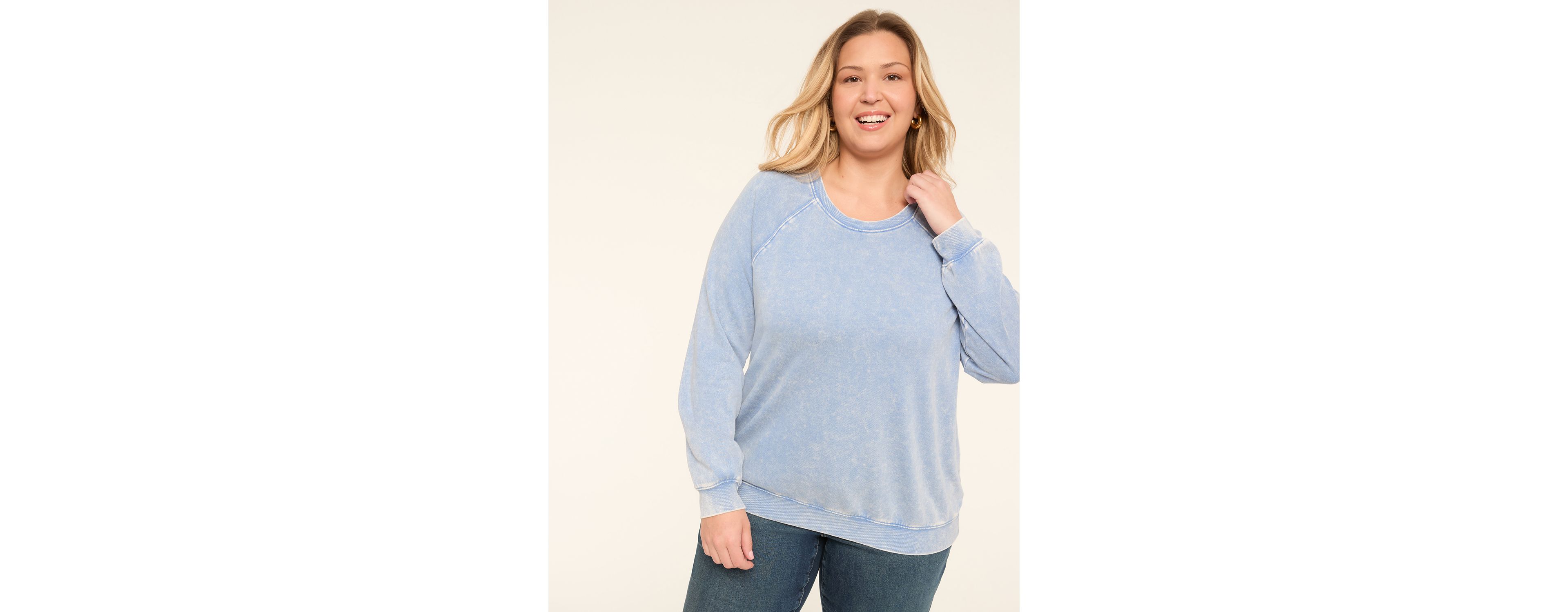 Mineral Wash Crew-Neck Sweatshirt
