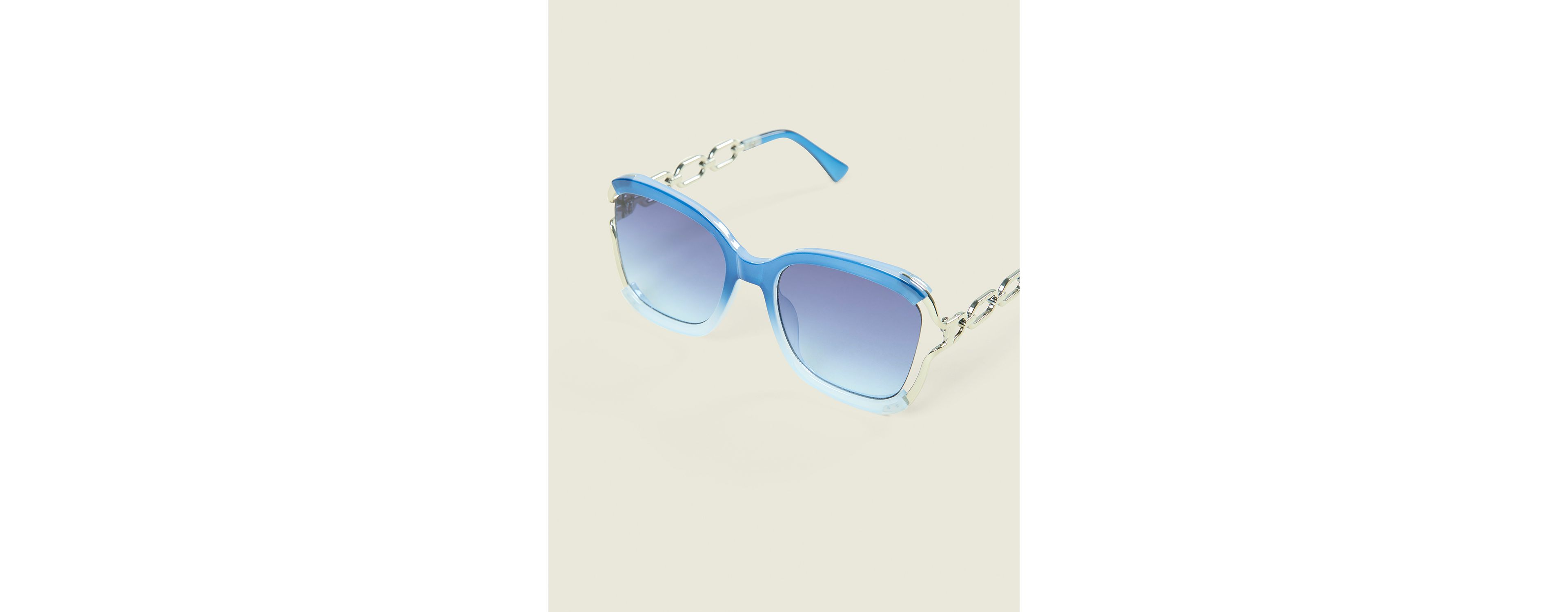 Blue Ombre Square Frame Sunglasses