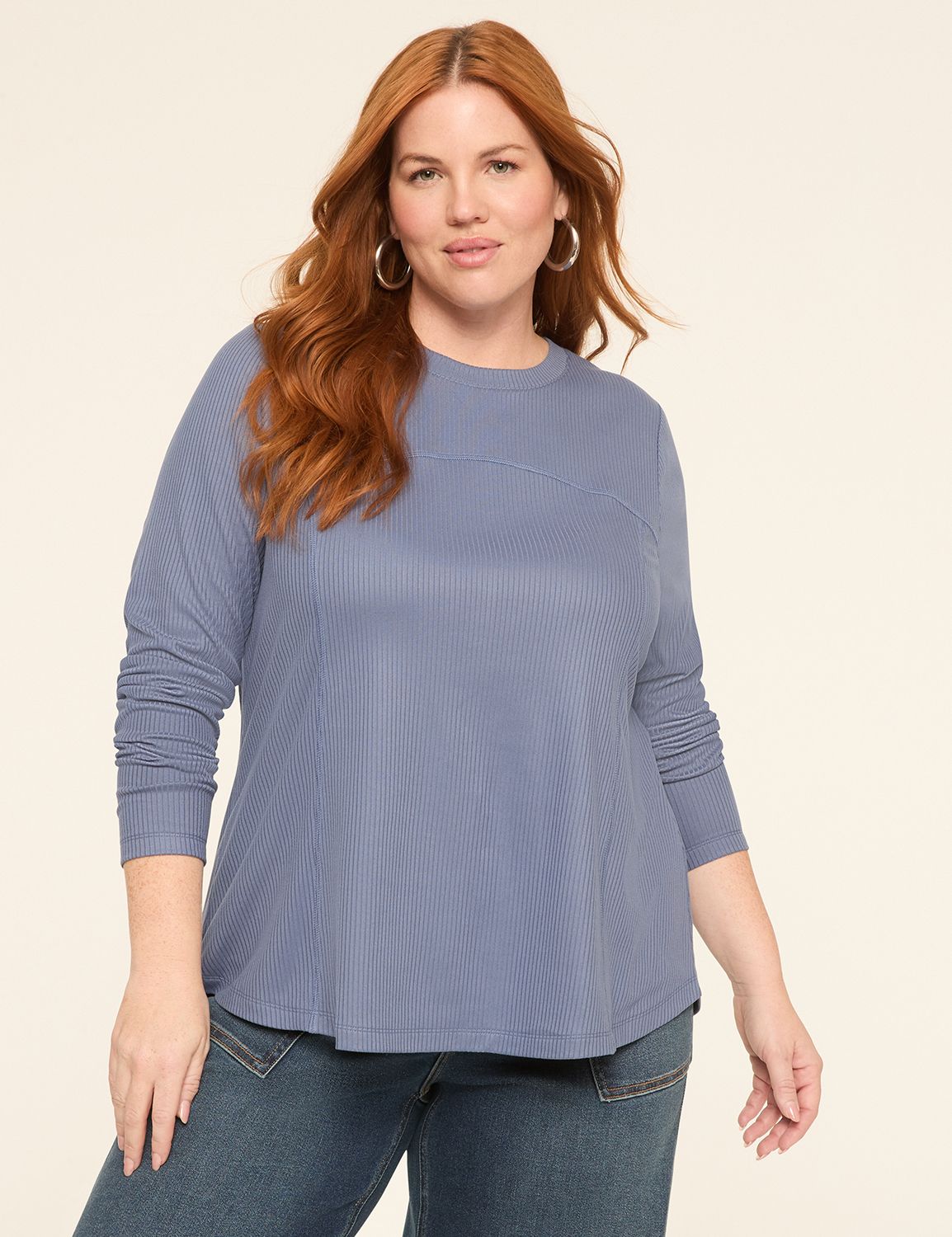 LIVI Soft Long-Sleeve Crew-Neck Top