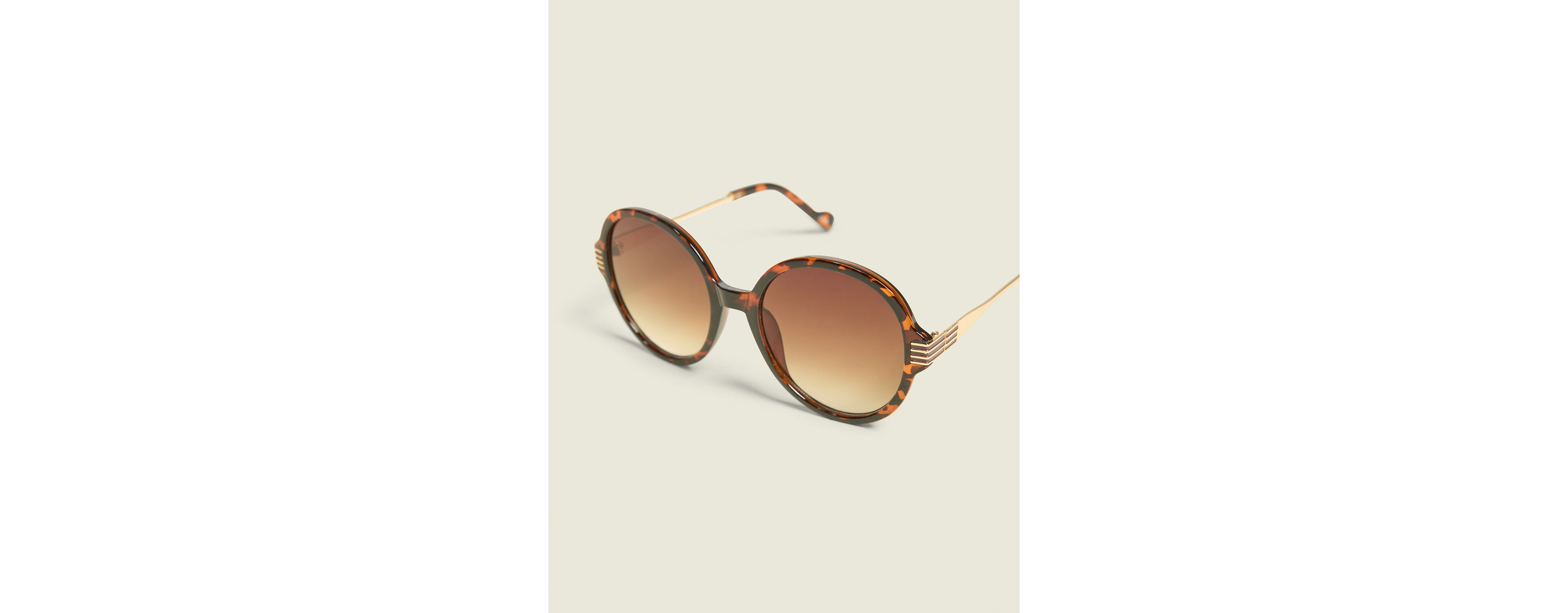 Tortoiseshell Round Sunglasses