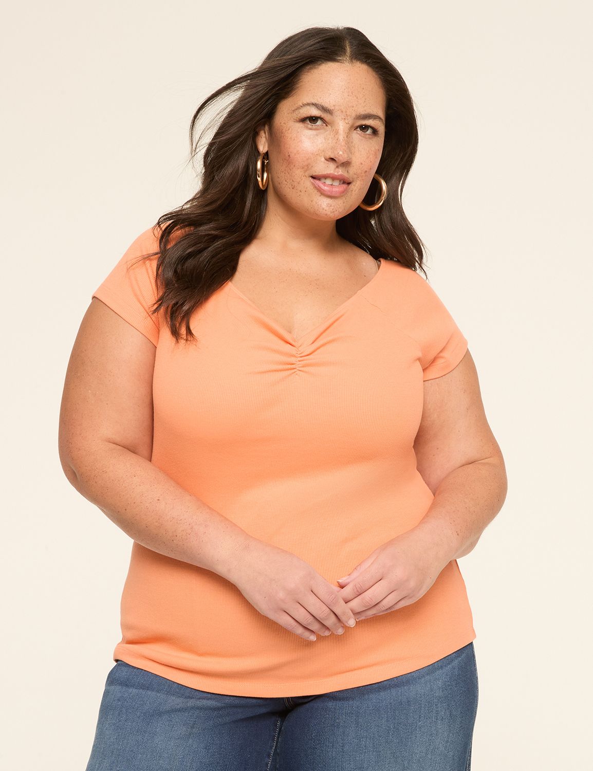 Off-The-Shoulder Shirred-Neck Top