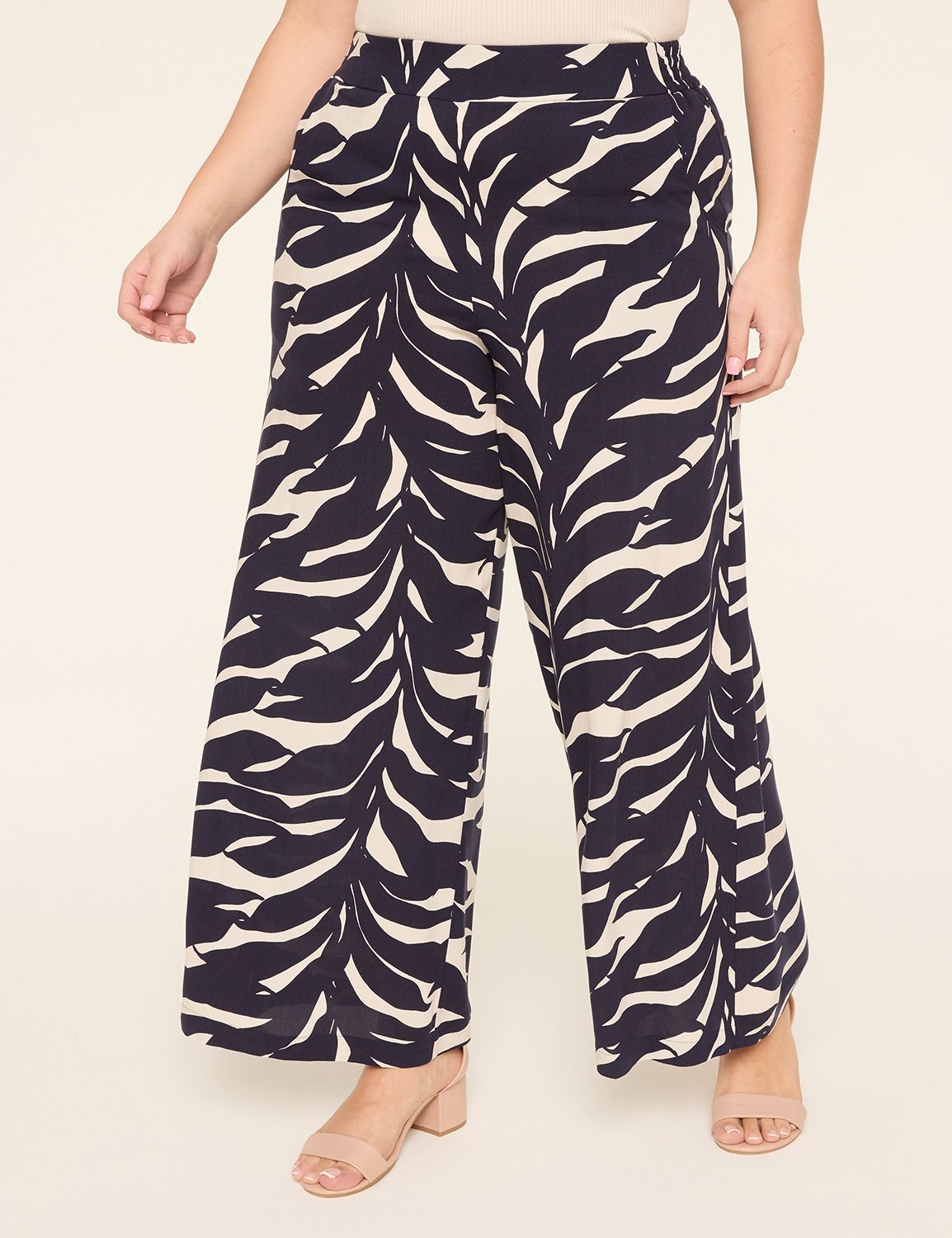 Printed Wide Leg Pant