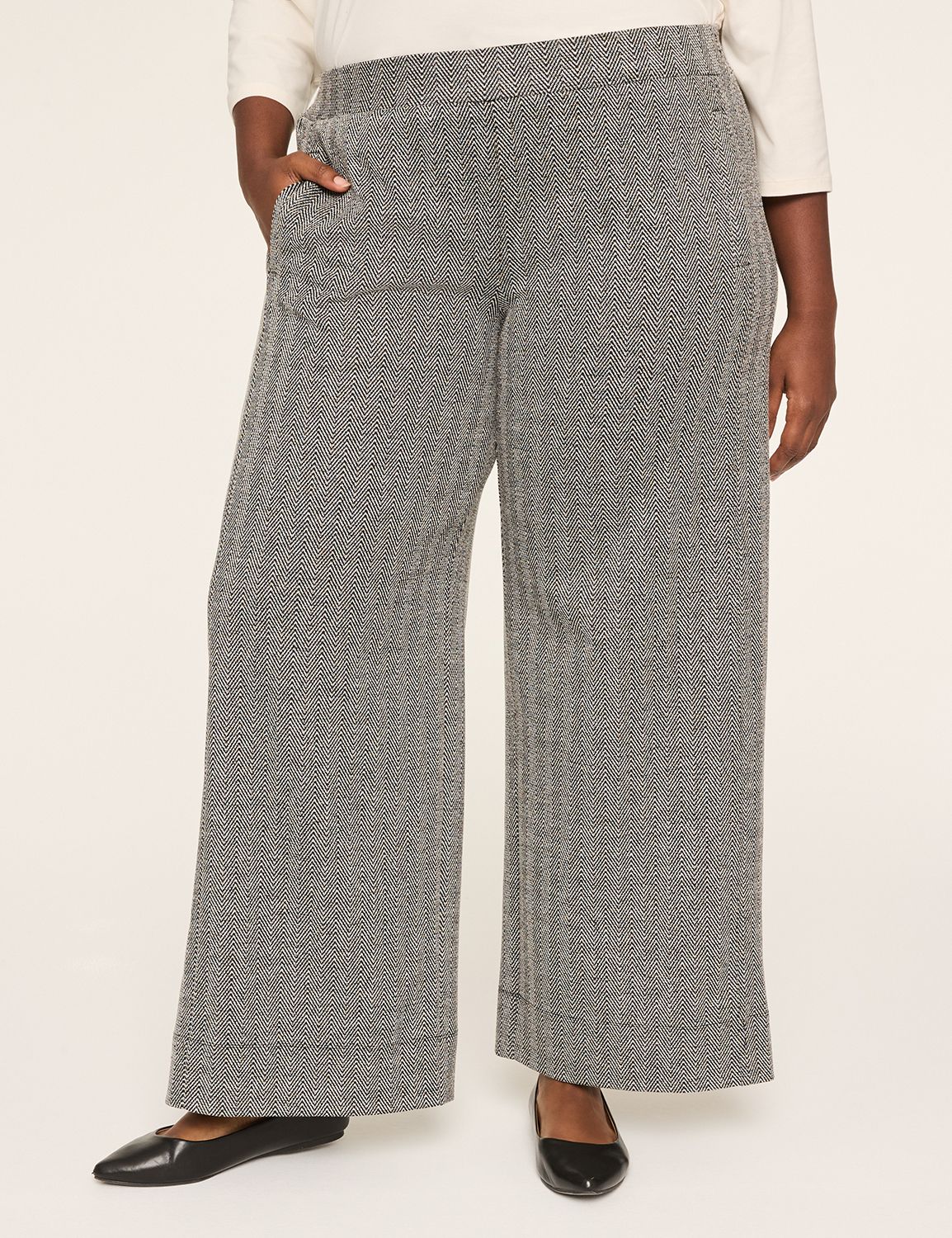 Ponte Pull-On Wide Leg Pant