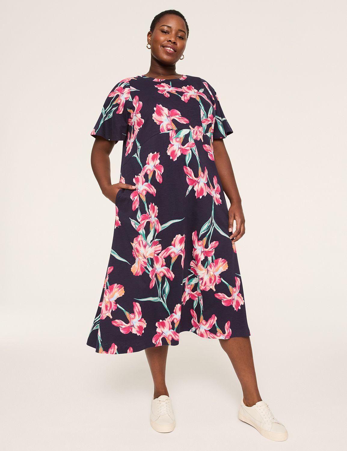 Dolman-Sleeve T-Shirt Dress