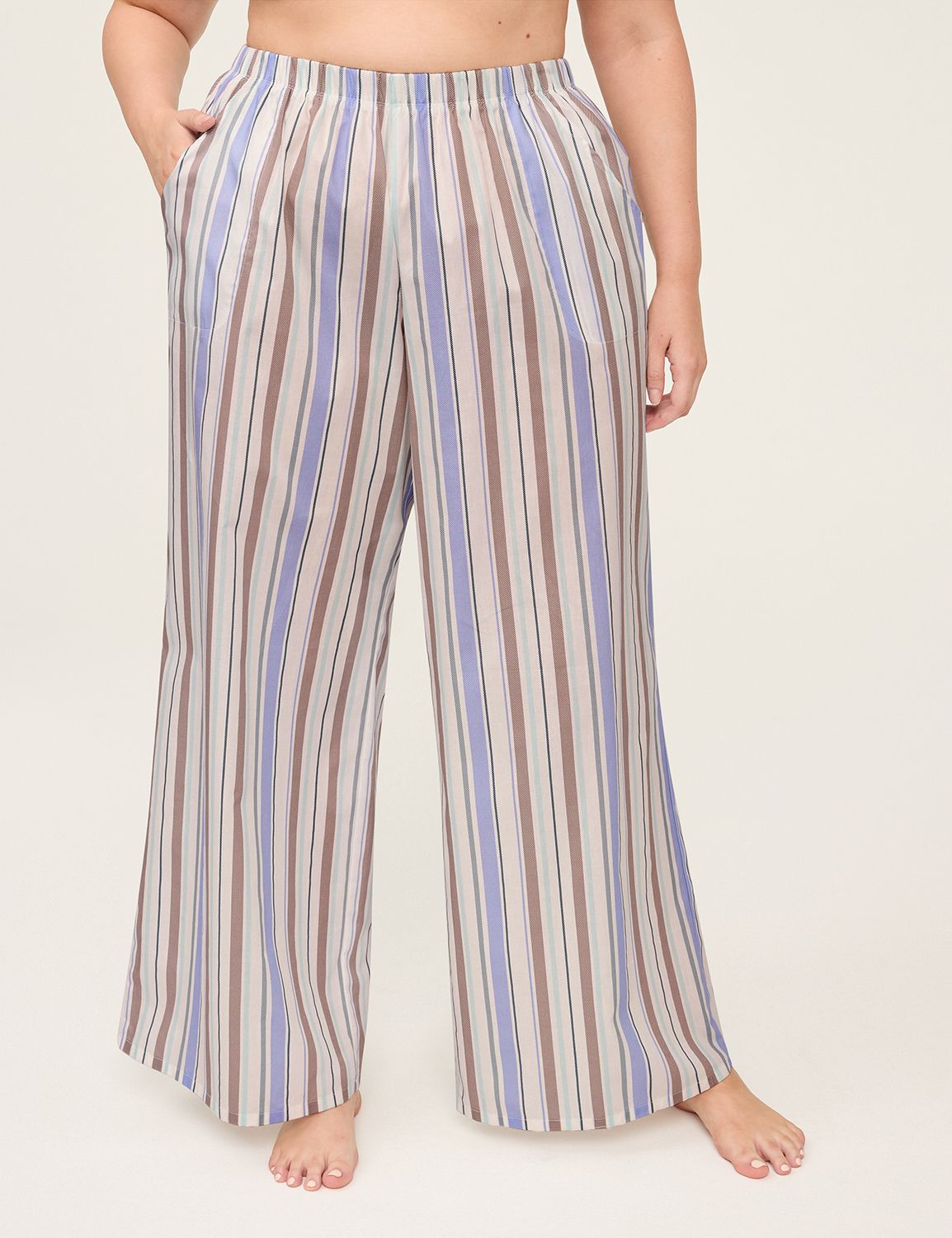 Woven Poplin Wide Leg Pant