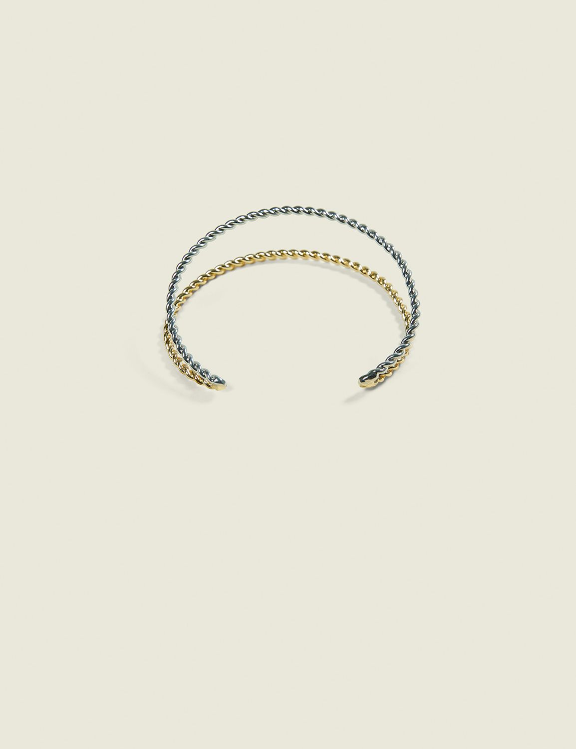 Mixed Metal Textured Cuff