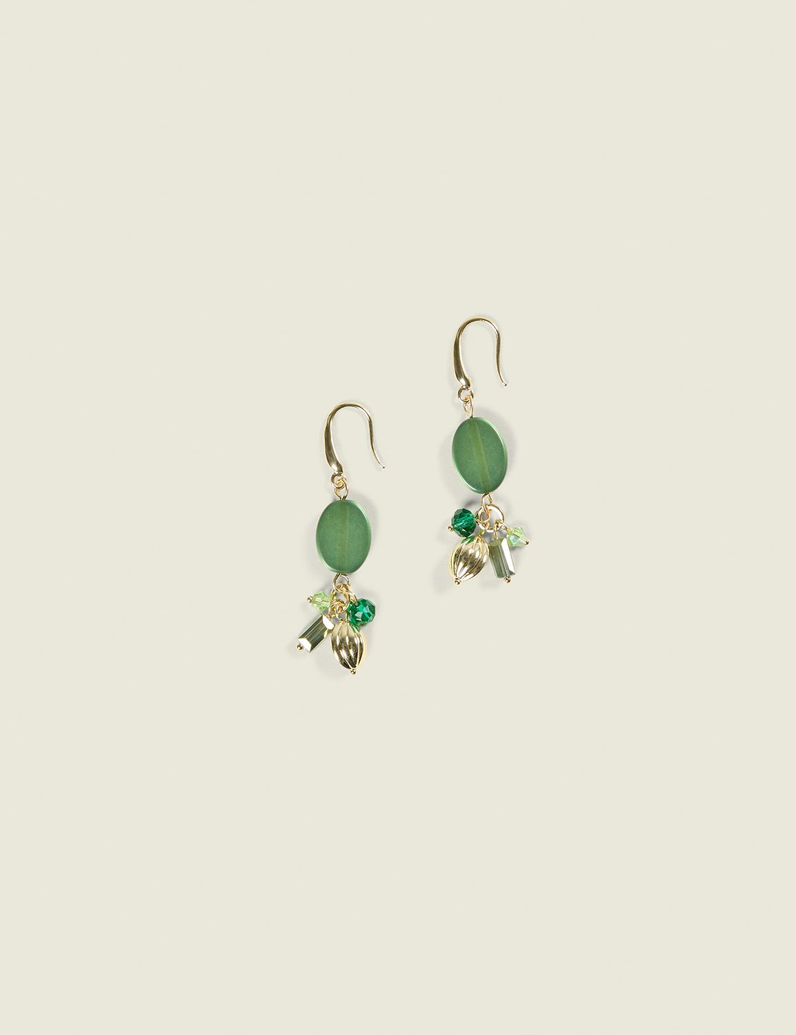 Green Catseye Charm Earring