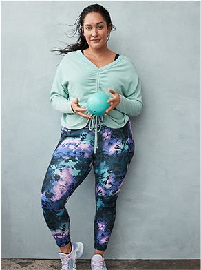 Plus Size Yoga Pants & Active Bottoms | Bryant