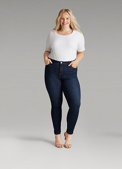 size 14 jeans waist in inches