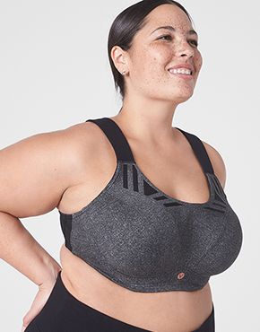 Lane Bryant LIVI High-Impact Wicking Underwire Sports Bra Black 42DDD