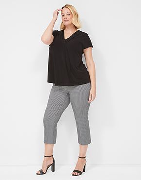 Photo of model in Lane Bryant crops jeans