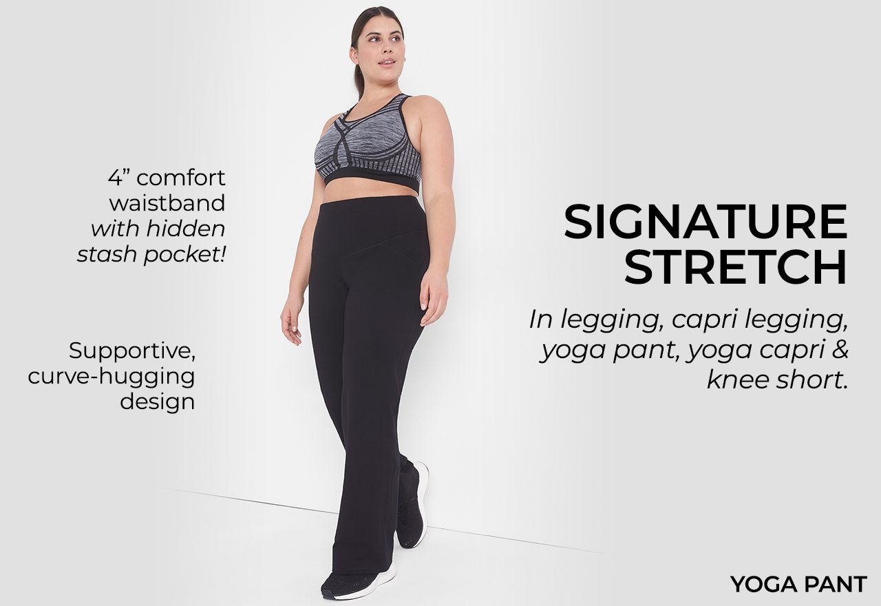 Stretch is Comfort Women's Plus Size Cotton Yoga Pants – Stretch
