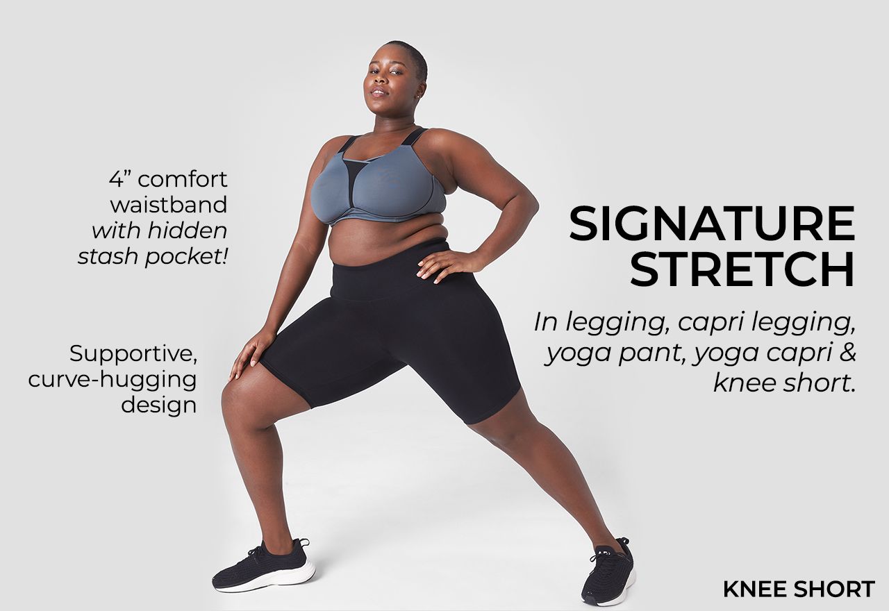 2 Womens Legging Shorts Plus Size Cotton Stretch Exercise Yoga