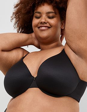 Cacique Smooth Plunge Cleavage Brown Bra 42D Plus Size 