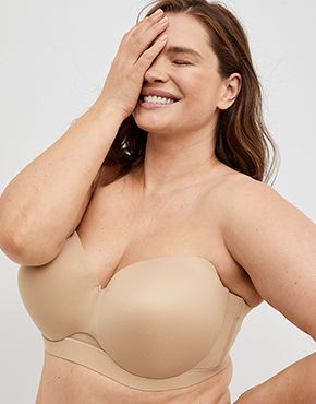 Photo of model in Cacique strapless bra