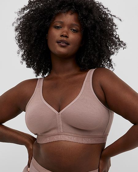 Woman in Lane Bryant Cacique nowire bra