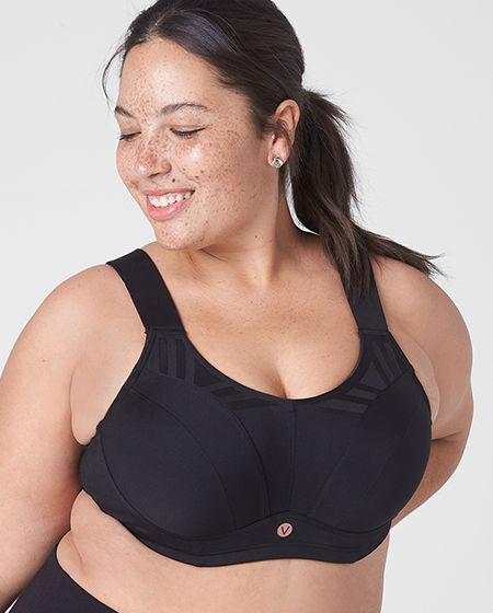 Woman in Lane Bryant Cacique sports bra