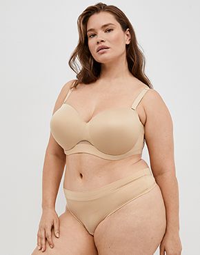 All Woman Plus Size Seamless Panties (Beige, 8-12) at