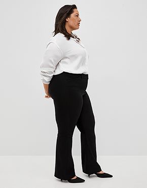 Addition Elle women's plus size 1X Tall black pull on dress pant