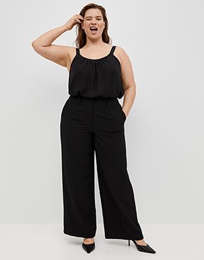 Lands' End Women's Plus Size Sport Knit High Rise Elastic Waist Pull On  Capri Pants - 2x - Black