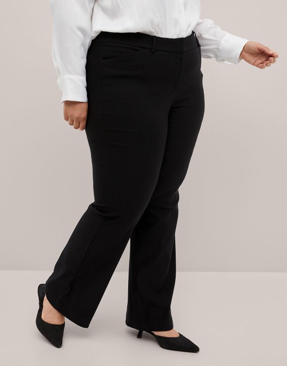 Black dress pants for curvy figures best sale