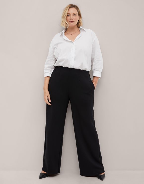 Black plus size dress pants best sale