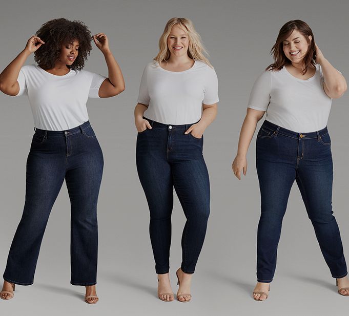 ladies stretch jeans size 18