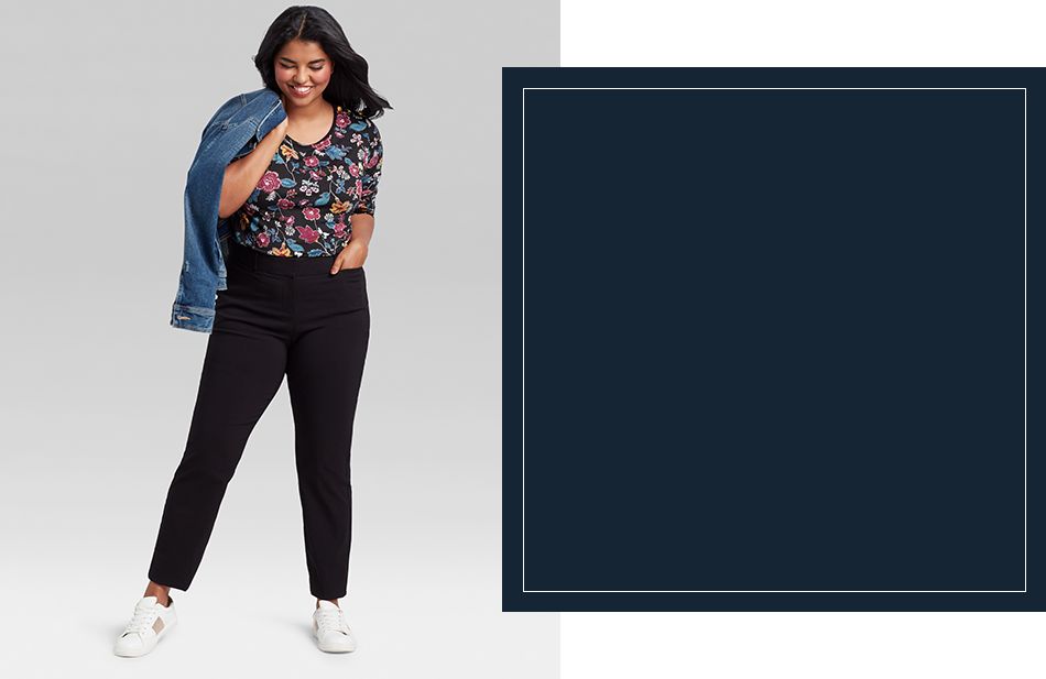womens plus ankle pants