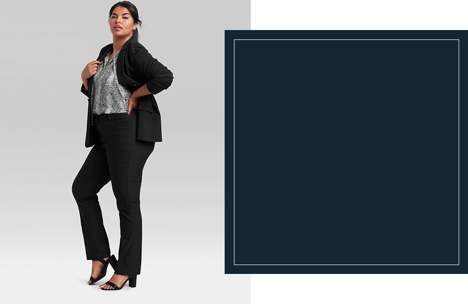 black bootcut trousers size 22